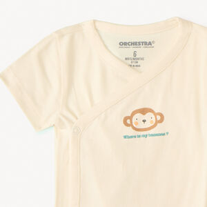 Lot de 7 bodies manches courtes motifs jungle pour bébé garçon (ouvertures différentes selon l'âge) 