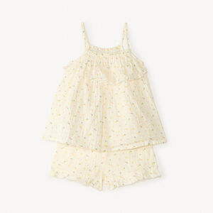 Ensemble court 2 pièces débardeur + short imprimé cœur pour bébé fille  