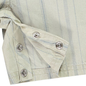 Salopette courte en toile rayée pour bébé garçon 