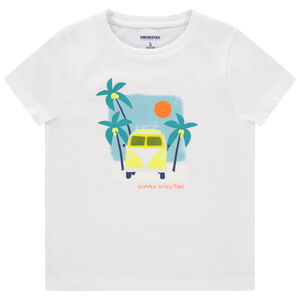 T-shirt manches courtes print van et palmiers pour enfant garçon 