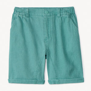 Bermuda uni en toile pour garçon 