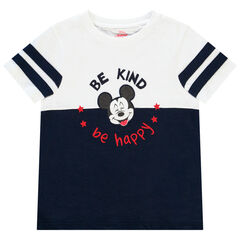 T-shirt en coton color block print Mickey pour garçon , Orchestra