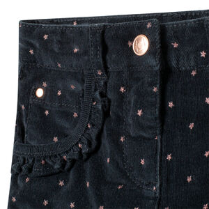 Pantalon en velours doublé polaire à imprimé graphique 