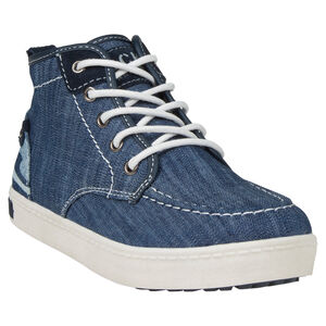 Bottillons aspect jeans à lacets et zip du 24 au 27 