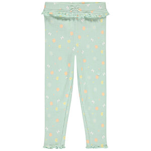 Caleçon long avec volants et imprimé fantaisie pour bébé fille 