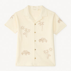 Chemise manches courtes brodée pour garçon  