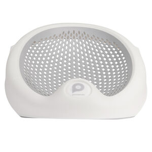 Transat de bain pliable en silicone gris/blanc 