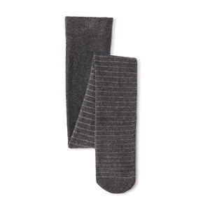 Collant épais à rayures en lurex doré pour fille  