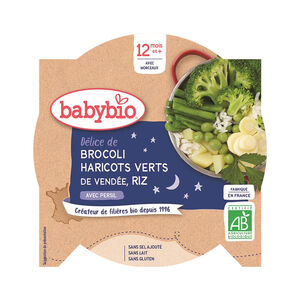 Assiette de Brocoli, Haricots verts et Riz 230g 