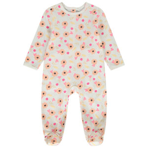 Dors-bien en jersey imprimé fleuri pour bébé fille 