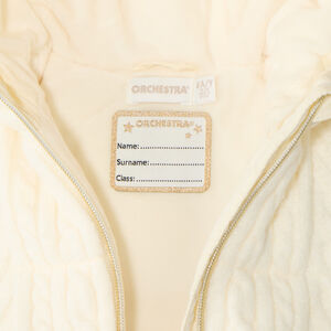 Doudoune sans manches fille effet tricot fantaisie 