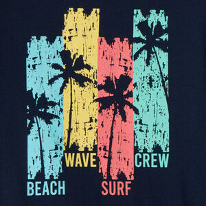 T-shirt manches courtes uni print fantaisie garçon 