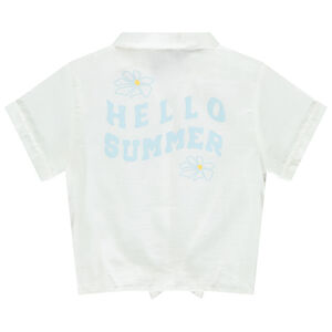Chemise manches courtes avec print fleuri fille 