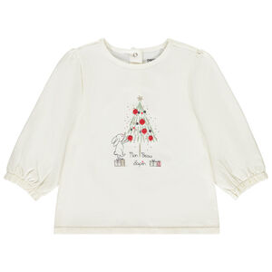 T-shirt manches longues Noël fantaisie pour bébé fille 