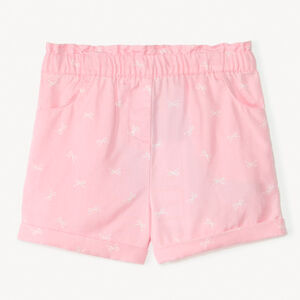 Short en sergé imprimé fantaisie pour bébé fille 