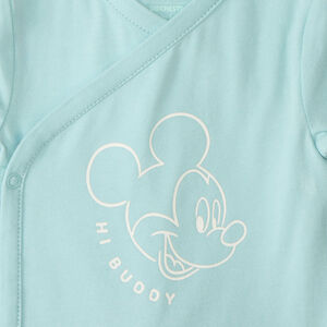 Lot de 3 bodies manches courtes Mickey Disney pour bébé garçon (ouvertures différentes selon l'âge) 