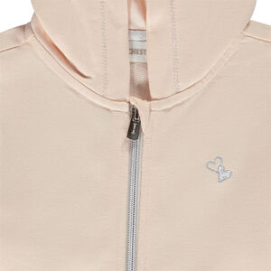 Gilet à capuche uni en molleton gratté pour fille 