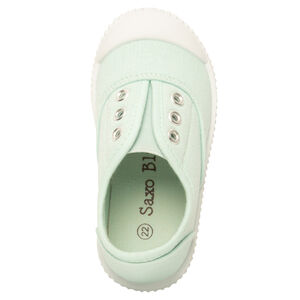 Baskets basses aqua en toile sans lacets 