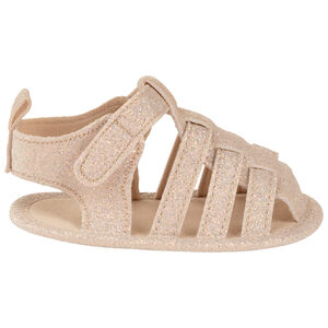 Sandales fermées et pailletées à scratch pour bébé fille 