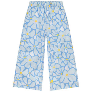 Pantalon évasé imprimé fleurs pour fille 
