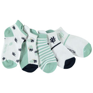 Lot de 5 paires de chaussettes courtes à languettes garçon 