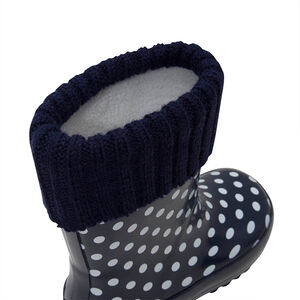 Bottes de pluie en caoutchouc avec col en tricot et intérieur fourré du 24 au 29 