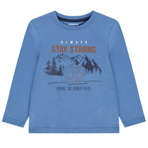 T-shirt manches longues patch ours pour garçon 