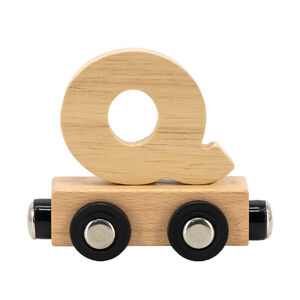 Lettre "Q" en bois pour train 