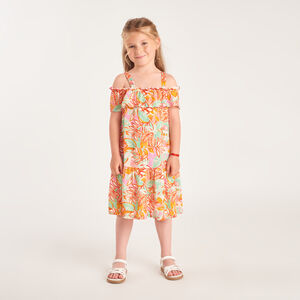 Robe à bretelles imprimée fantaisie pour fille 