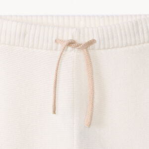 Ensemble 2 pièces en tricot point mousse uni pour bébé 