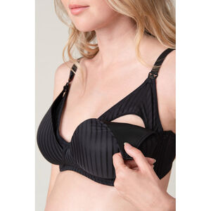 Soutien-gorge de grossesse et d'allaitement à rayures jacquard 