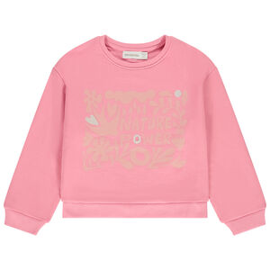 Sweat court oversize print fantaisie pour fille 