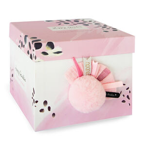 Peluche lapin pompon Happy Blush Rose 