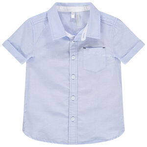 Chemise manches courtes à poche plaquée 