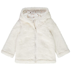 Gilet polaire à capuche en sherpa pour bébé fille 