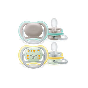 Lot de 2 sucettes en silicone Ultra Air Night phosphorescente 18M+  