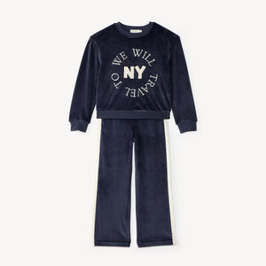 Ensemble de jogging en velours fille 