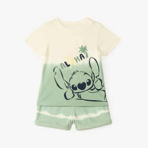 Ensemble 2 pièces t-shirt + short print Stitch Disney pour bébé garçon 