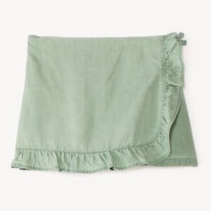 Jupe short uni en Tencel avec volants pour fille  