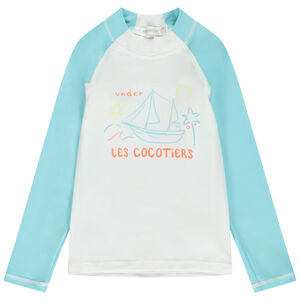 T-shirt manches longues anti-UV SPF 50+ print voilier pour garçon 