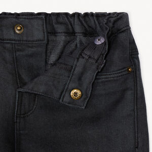 Jean uni à taille élastique pour bébé garçon 