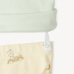 Pyjama 2 pièces en interlock t-shirt manches longues + pantalon pour bébé garçon (finitions différentes selon l'âge) 