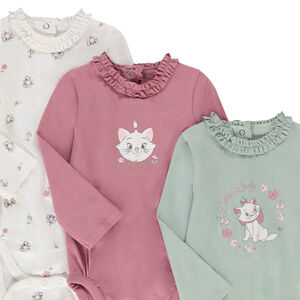 Lot de 3 bodies manches longues Marie Disney pour bébé fille 