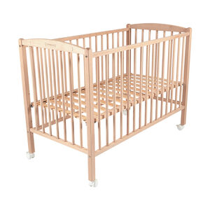 Lit Arthur 60 x 120 cm avec roulettes – Brut 