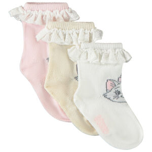 Lot de 3 paires de socquettes Marie Disney pour bébé fille 