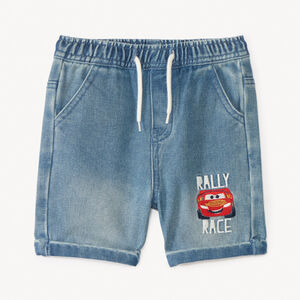 Bermuda en jean avec broderie Flash McQueen Cars Disney pour bébé garçon  