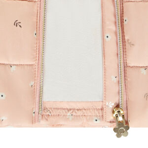 Doudoune sans manches ludique imprimé fleurs pour bébé fille 