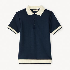 Polo manches courtes bicolore pour garçon.  