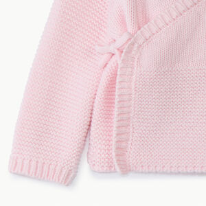 Gilet en tricot effet cache-cœur pour bébé fille prématurée 