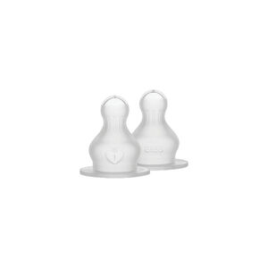 Lot de 2 tétines de biberon en silicone débit rapide - 4 mois et plus 